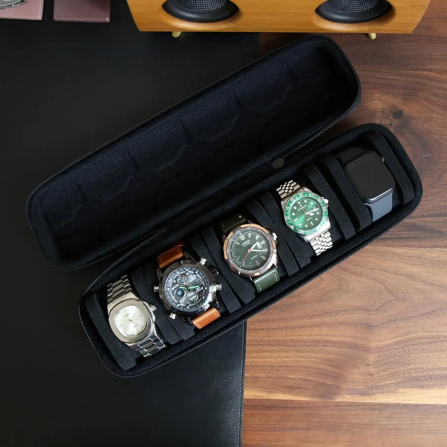 Paazomy watch box, take it anywhere.